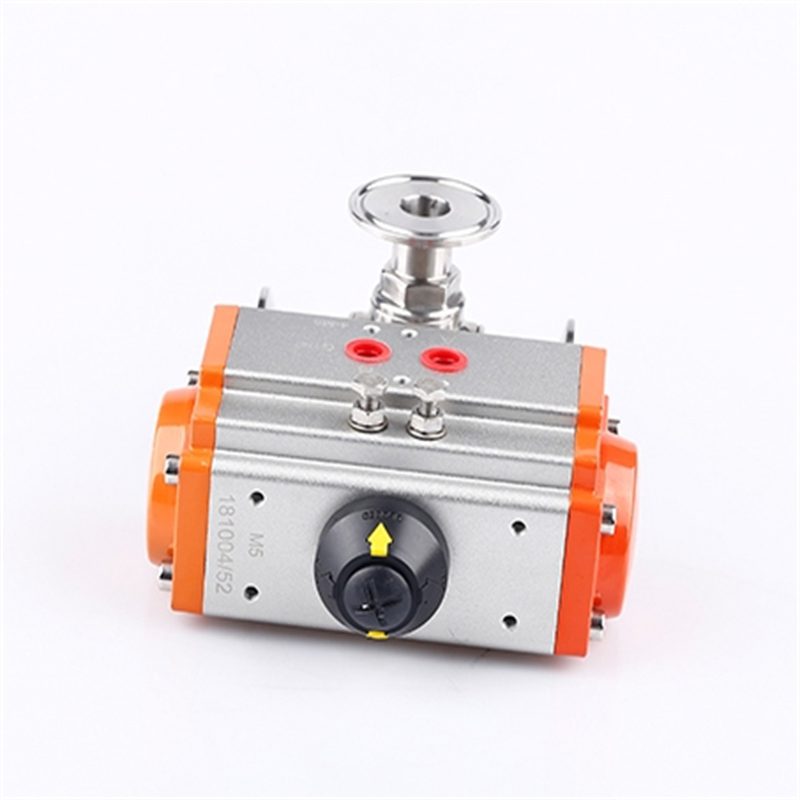 304 Stainless Steel Pneumatic Quick-Install Three-Way Ball Valve