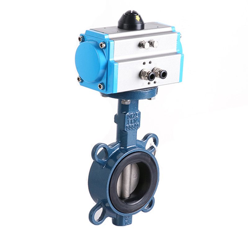 Pneumatic 304 Plate Wafer Butterfly Valve