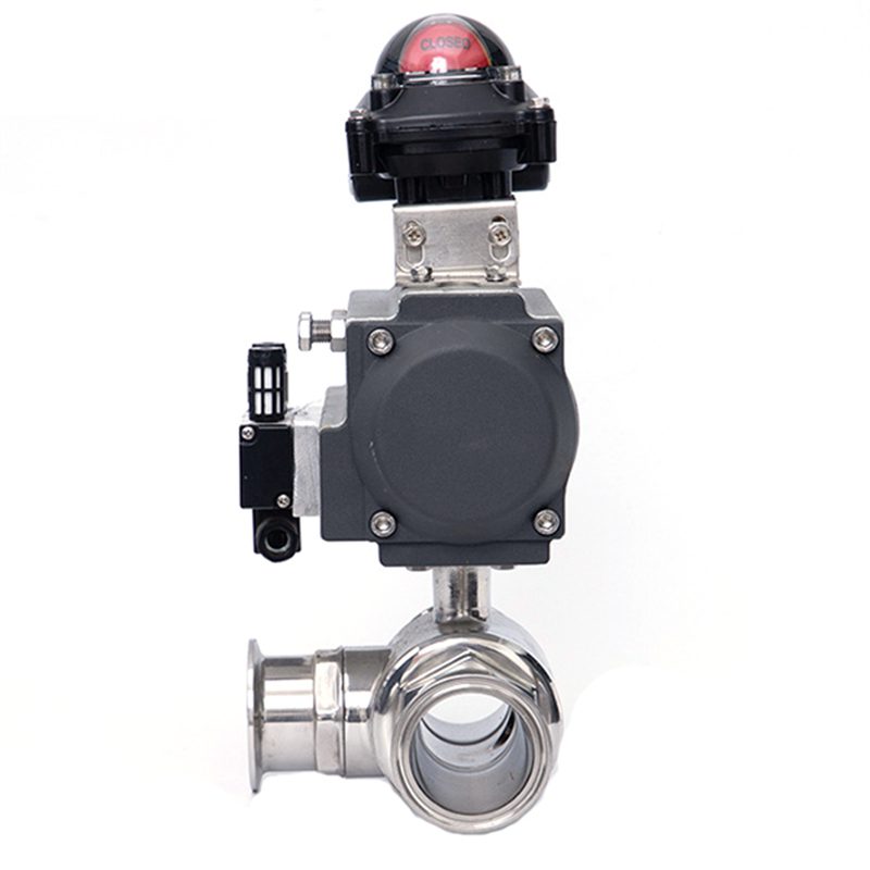 Pneumatic Three-Way Quick-Install Ball Valve