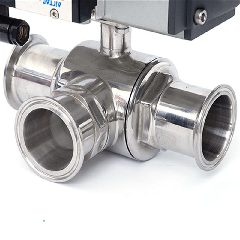 Pneumatic Three-Way Quick-Install Ball Valve