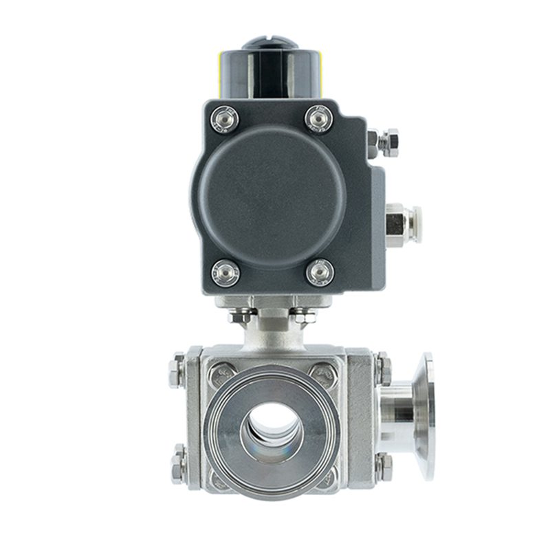 Pneumatic Three-Way Sanitary Ball Valve