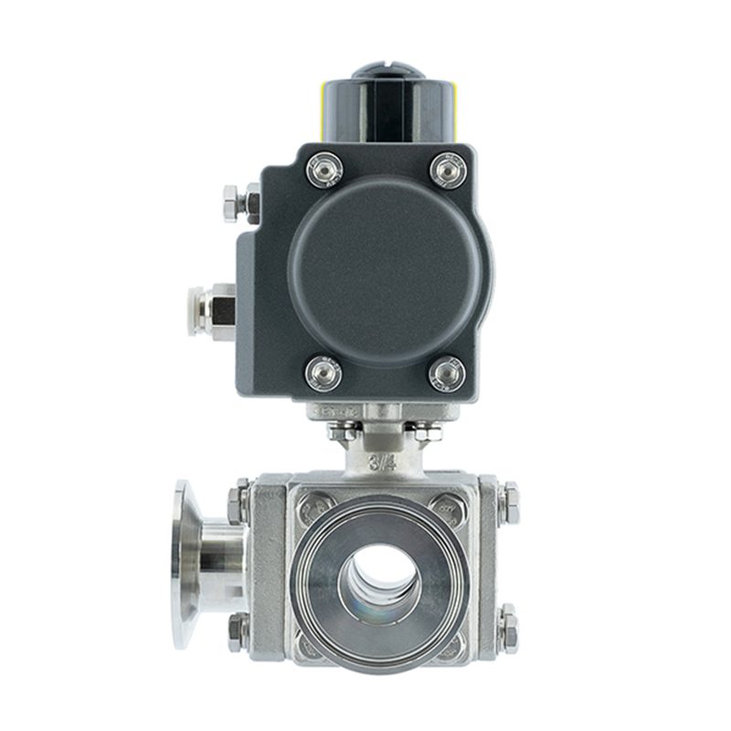 Pneumatic Three-Way Sanitary Ball Valve