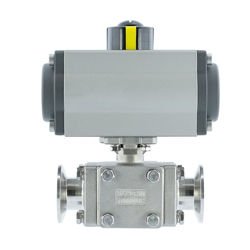 Pneumatic Three-Way Sanitary Ball Valve