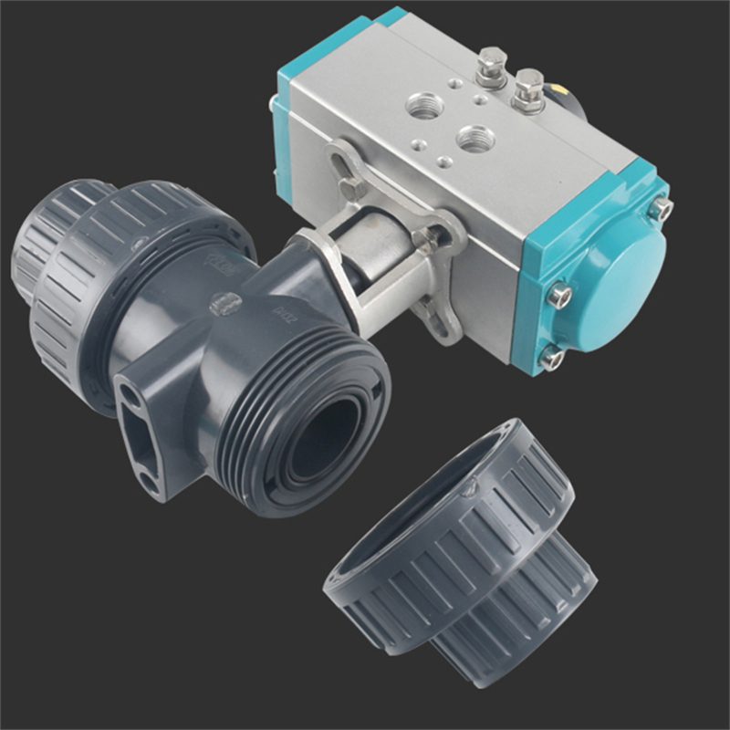 UPVC Pneumatic Plastic Ball Valve